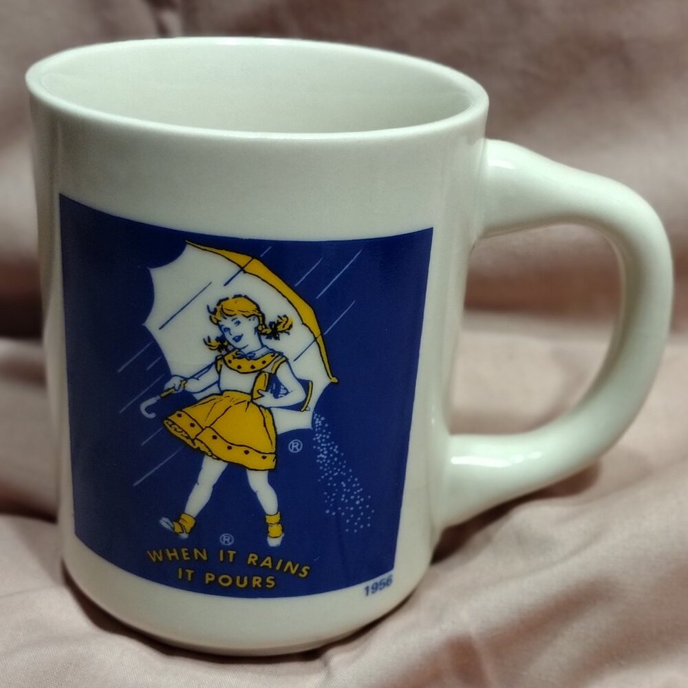 1956 Morton Salt "When it rains it pours" Mug 8oz